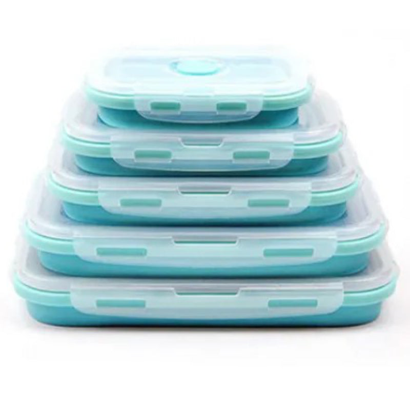Collapsible Silicone Food Storage Containers by Silictek